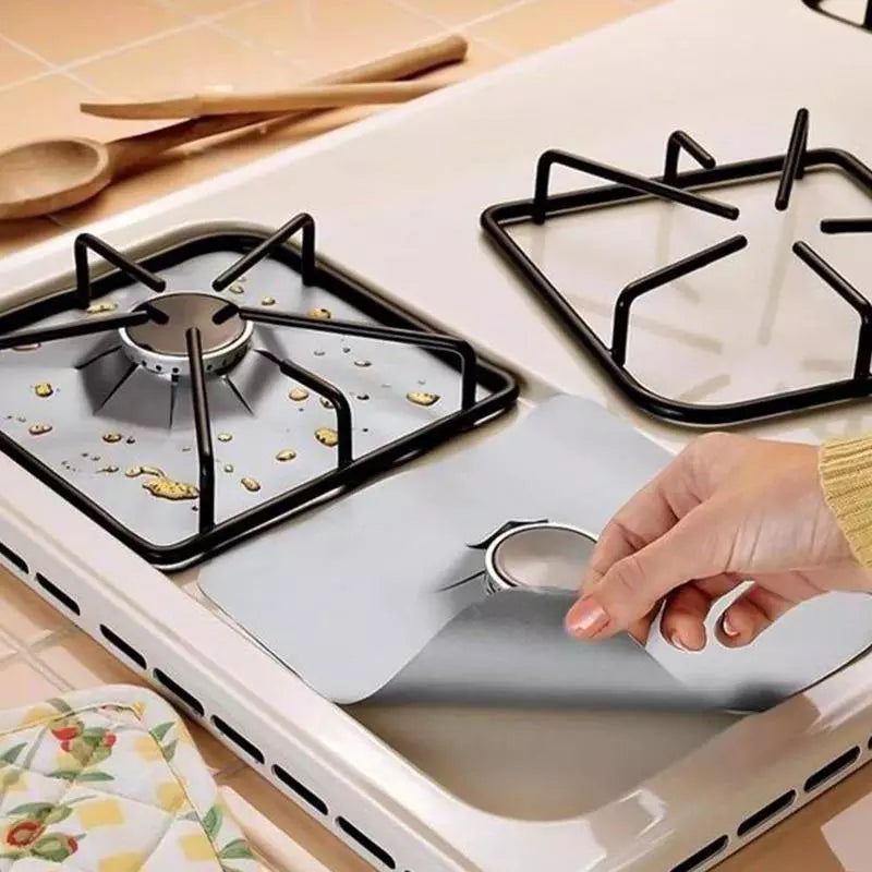 1/2/4pcs Gas Stove Protector Gas Stove Cooker  Cover Liner Clean Mat Kitchen Gas Stove Stovetop Protector Kitchen Accessories